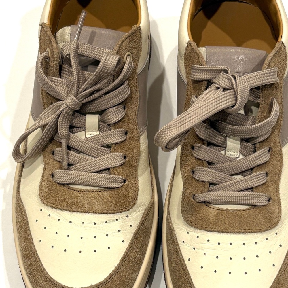 BOGGI Milano Men's Tan and White Casual Sneakers 10 NEW Made in Italy - Picture 9 of 10